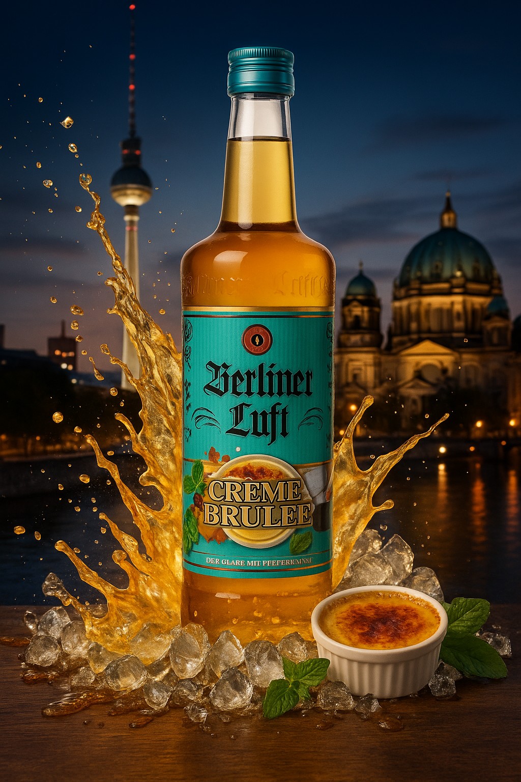 Berliner Luft CRÈME BRÛLÉE Der Frische Pfefferminzlikör 18% Vol. 0,7l Berliner Luft Crème Brûlée - 18% Vol. - (0.7L) - Image 1