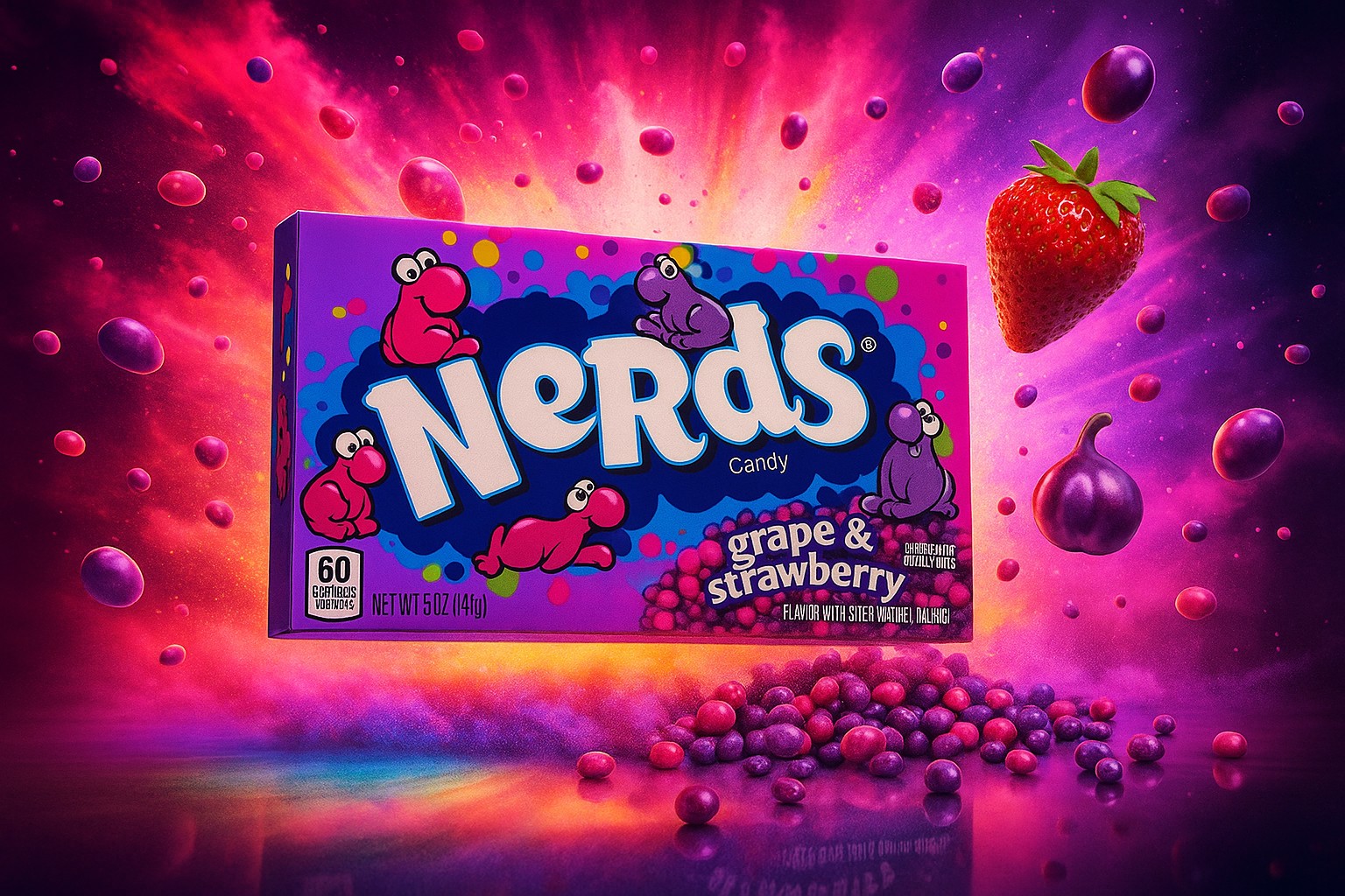 Nerds Grape & Strawberry, 141g Nerds Grape & Strawberry Theater Box - (141g) - Image 1